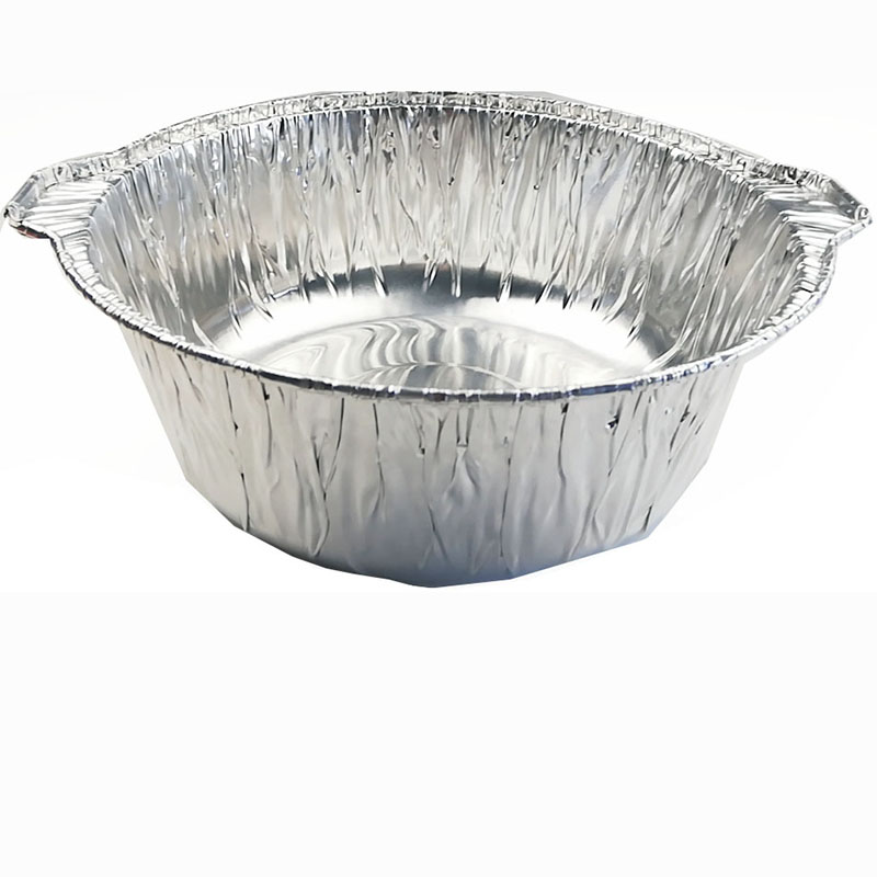 round aluminum foil container
