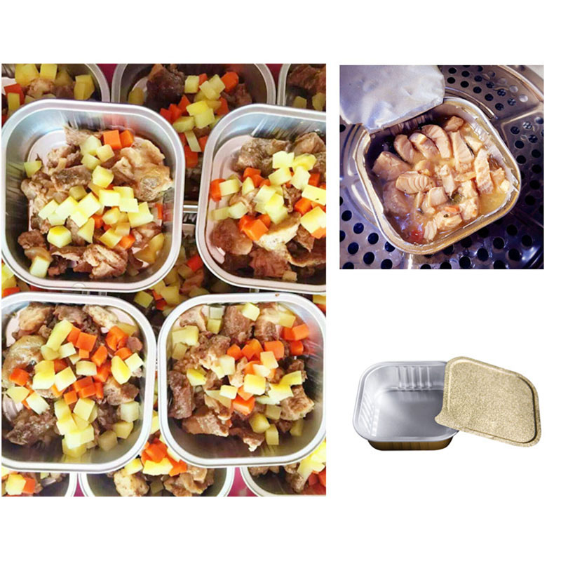 Square aluminum foil roasting cup
