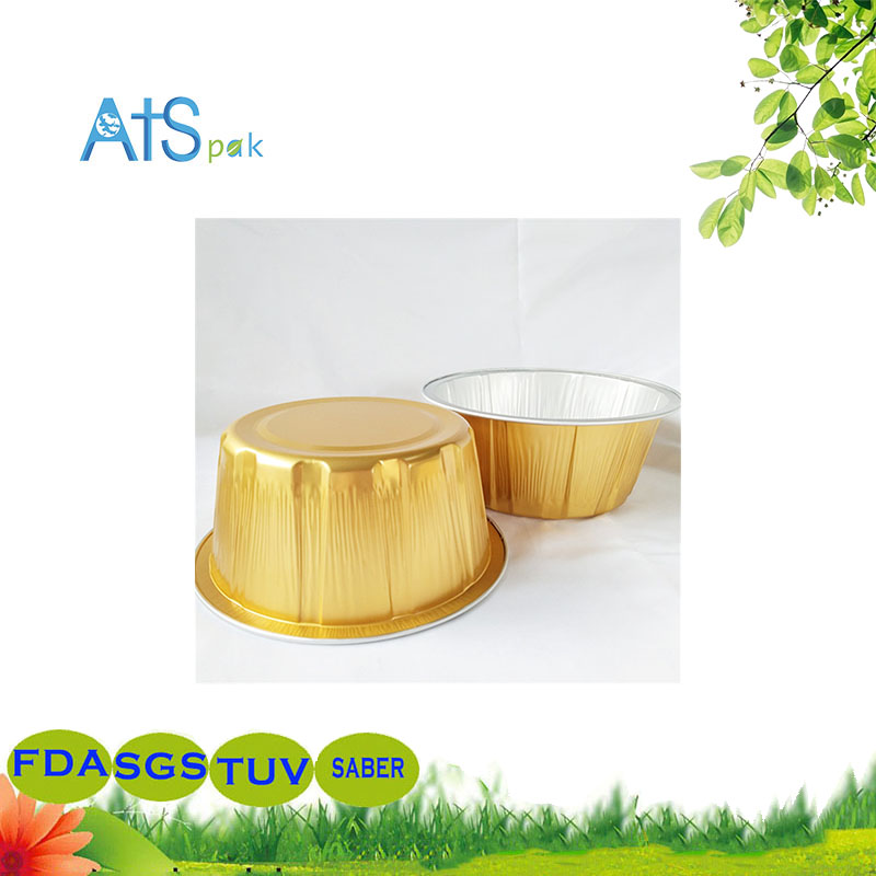 Round alumuinum foil container
