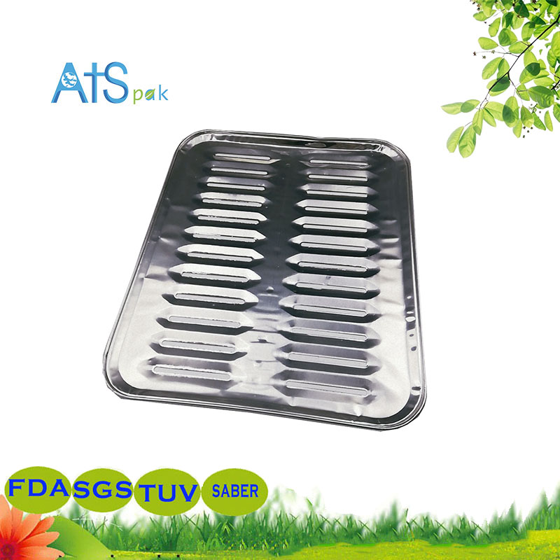 Aluminum foil barbecue oil leaking pan
